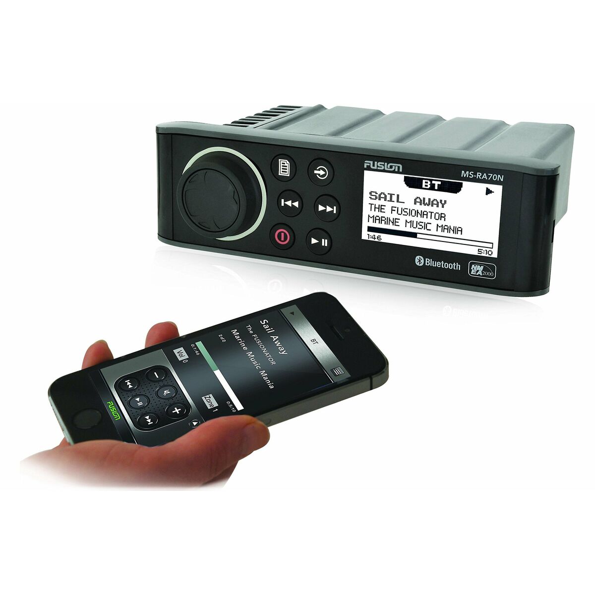 Rádio Fusion Marine MS-RA70N Preto